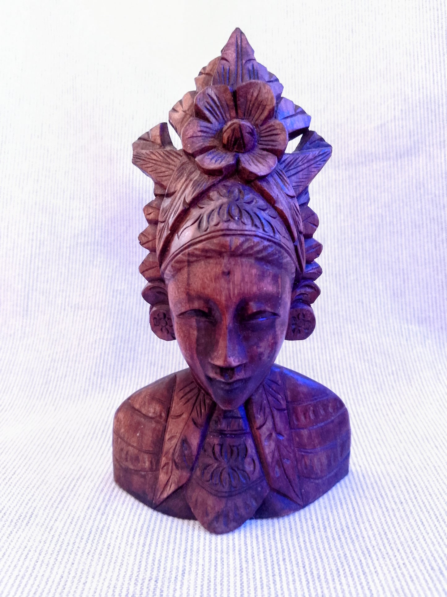 Retro Hand Carved Wooden Indonesian Figurine