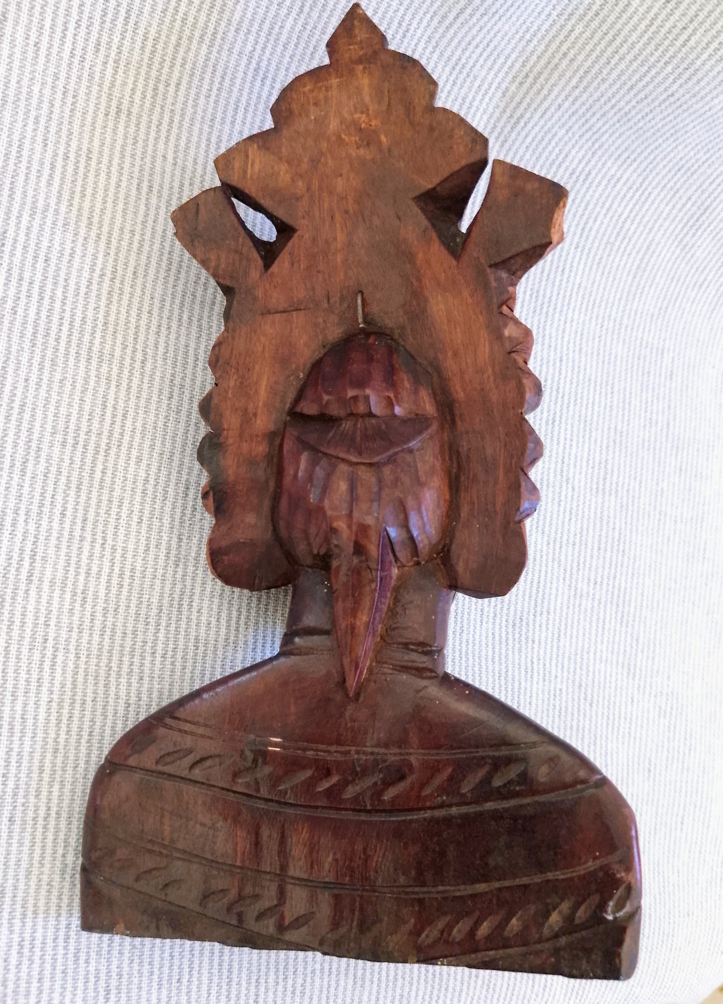 Retro Hand Carved Wooden Indonesian Figurine