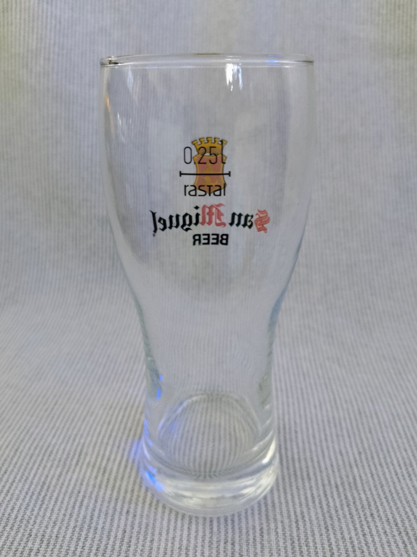 Retro San Miguel Beer Glass - 0.25L by Rastal Glassware (Germany)