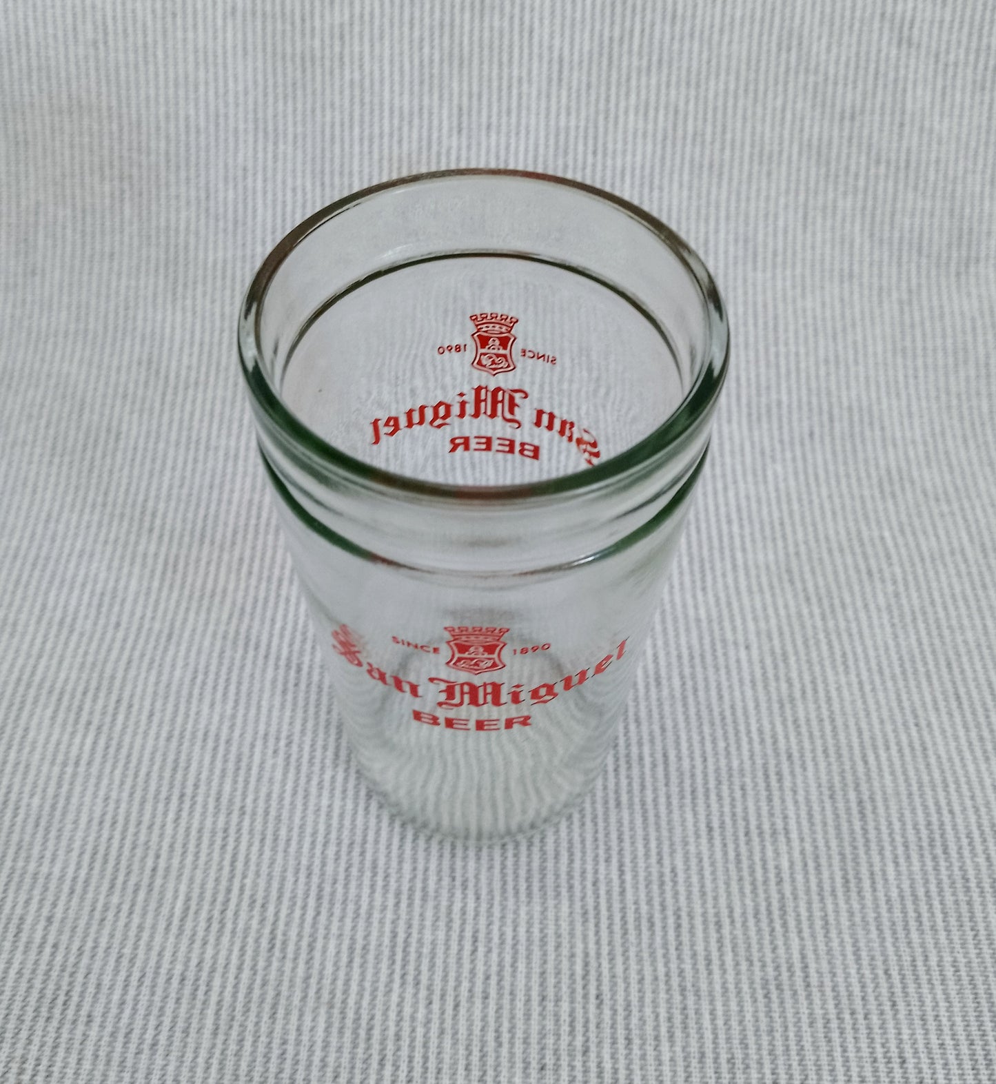 Large Philippines' San Miguel Beer Glass- Four In Stock