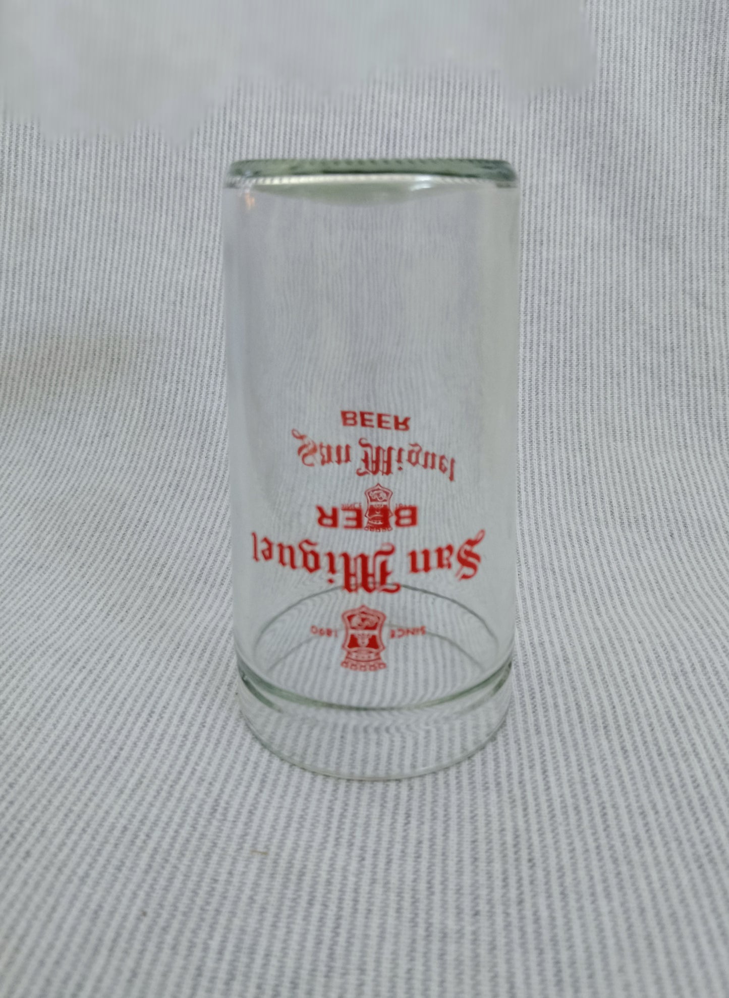 Large Philippines' San Miguel Beer Glass- Four In Stock