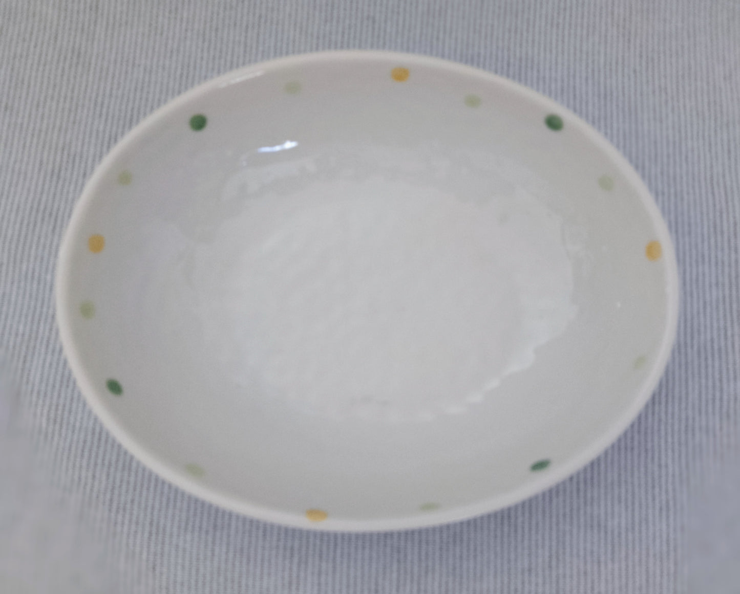 Green Dot Chinese Ceramic Serving Bowl