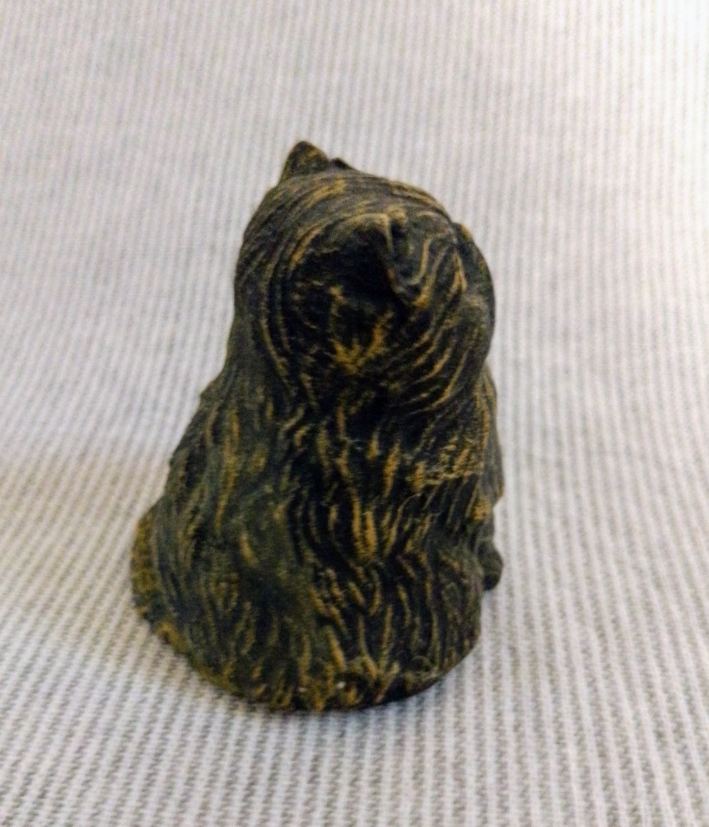 Retro Persian Cat Figurine with Yellow Eyes