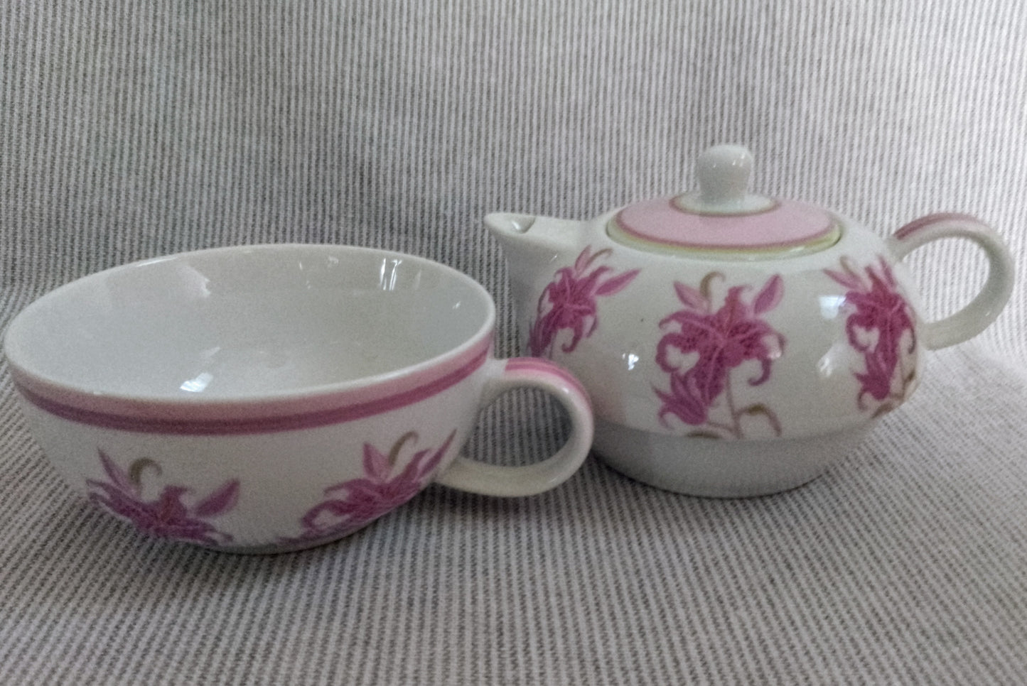 Ceramic Teapot and Cup Set by Pink Lilly