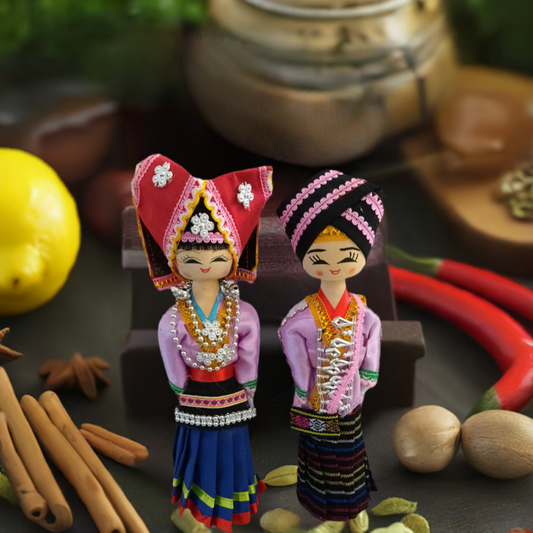 Chinese Hand Made Collectable Minority Dolls - Couple