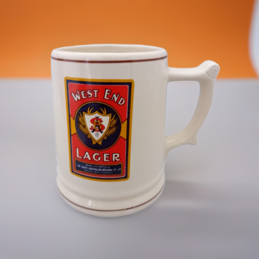 Retro Ceramic Beer Stein - West End Lager - South Australia