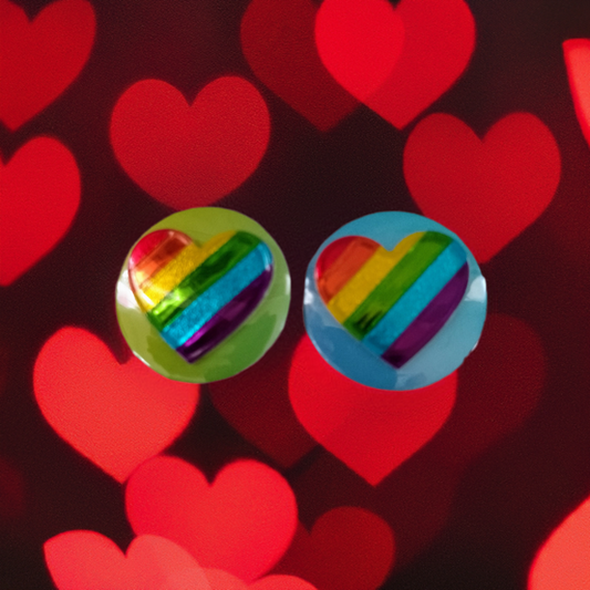 Handcrafted Medium Sized Rainbow Badges - #1