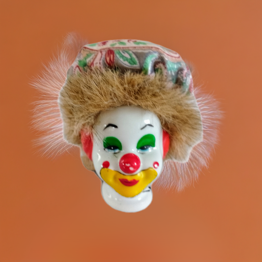 Vintage Porcelain Clown Doll Head