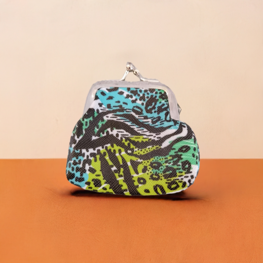 Cute Retro Vinyl Animal Print Coin Purse by Janilla