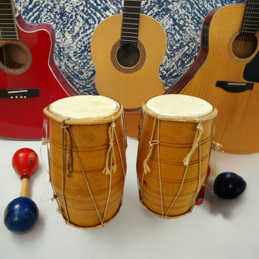 Authentic Retro Handcrafted Wooden Bongo Drums